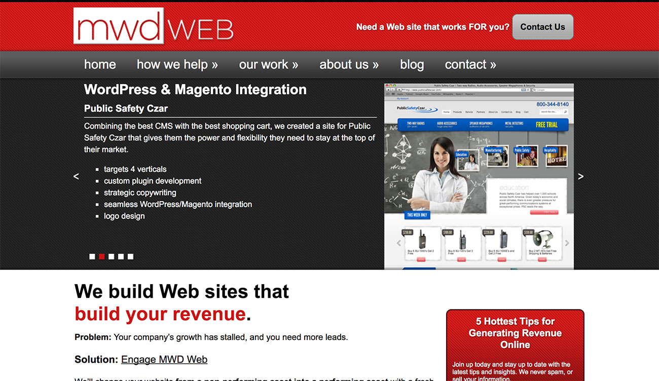 old mwd web homepage